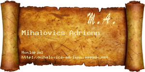 Mihalovics Adrienn névjegykártya